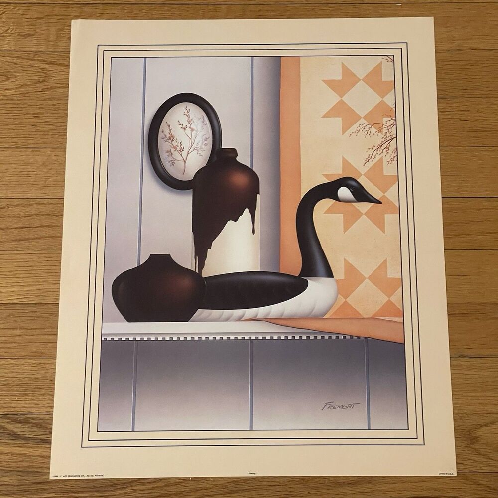 Duck Poster Print 20x16” Vintage Mallard Wood Decoy 1 Wall Art Decor Fremont